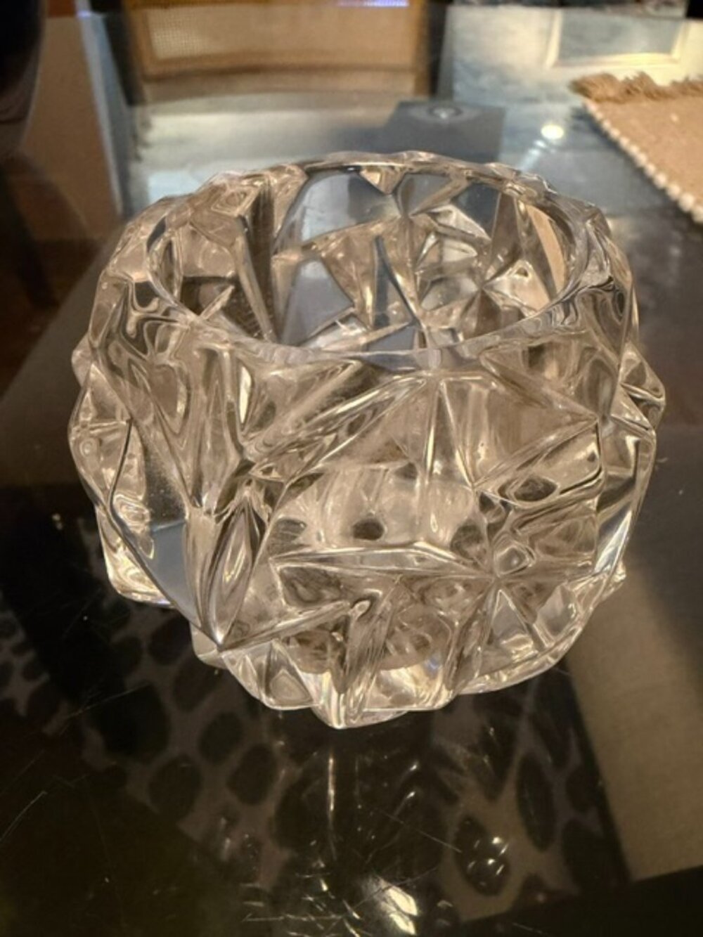 Tiffany 'Rock Cut' Candle Holder